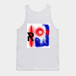 RK white red and blue Tank Top